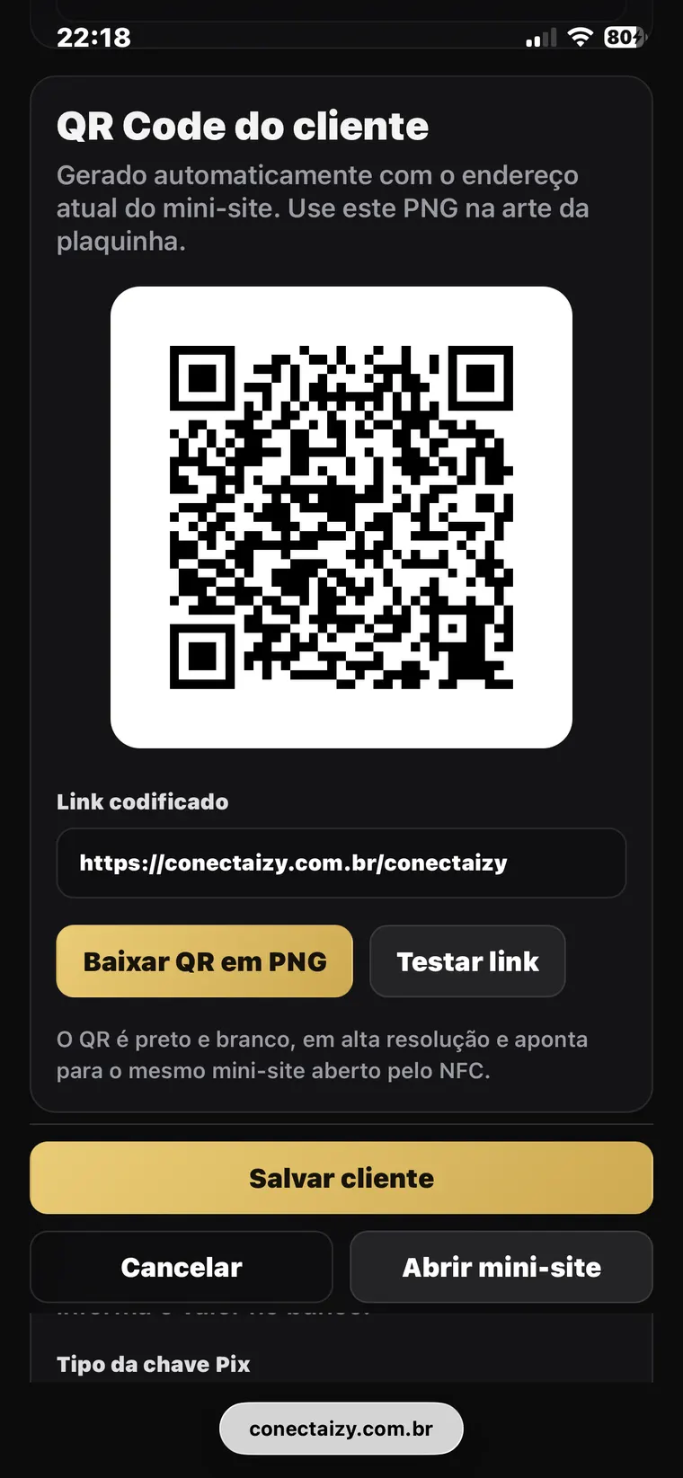 QR Code automático